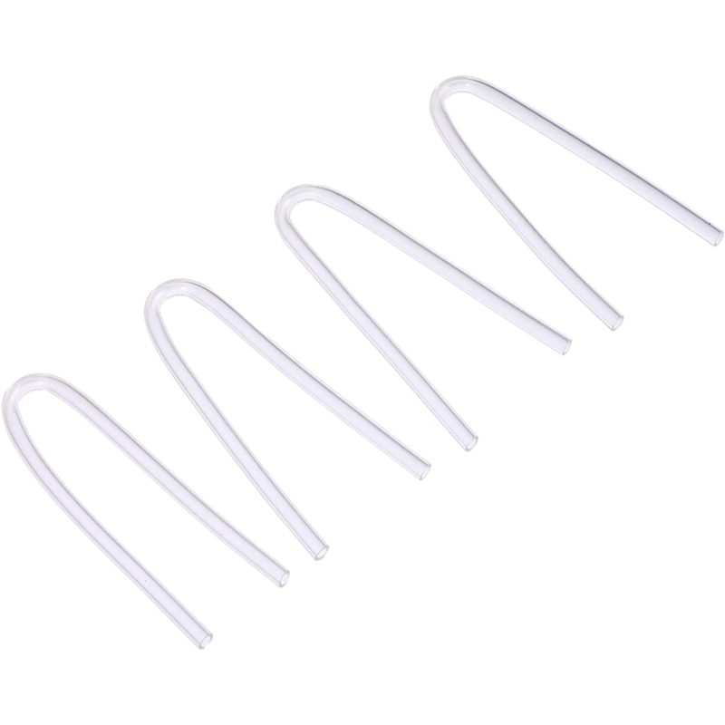 Tingoton PVC Pre-Bent Earmold Standard Sound Tube U-Shaped Transparent Quick Dry Hearing Aid Accessory for Hearing Aids