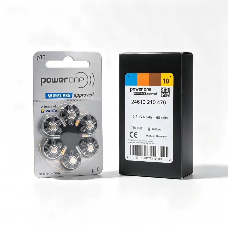 High-quality 1.45v A312 Powerone Button Cell Zinc Air Battery From Germany 60 Cells/box for Hearing Aid