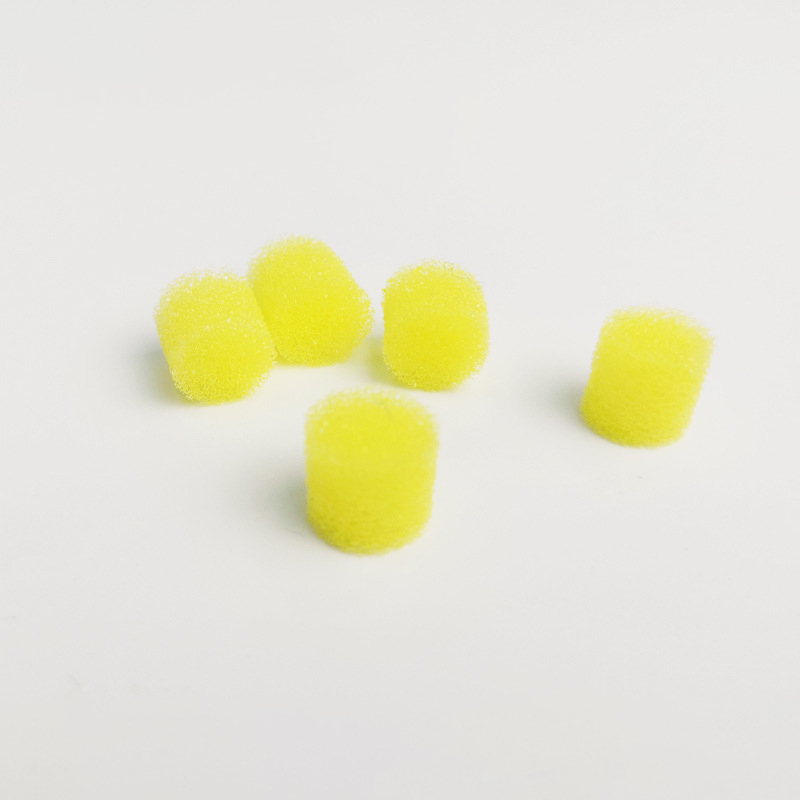 Professional Manufacture OEM High Quality Yellow 100pcs/case PU Sponge Soft Breathable 10x10mm Cylindrical Earplugs