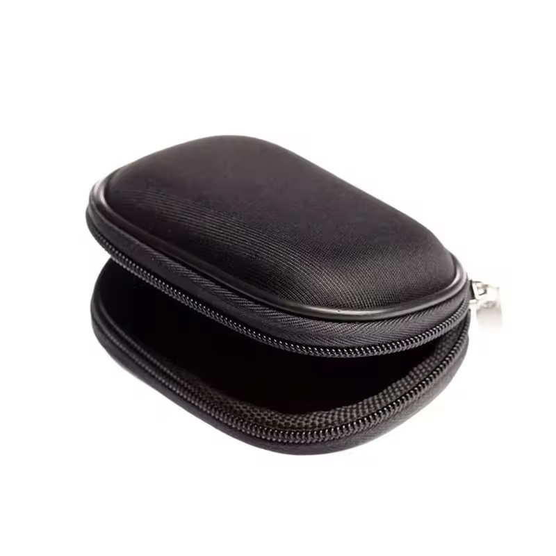 Tingoton Small Durable Mutispandex Black Hearing Aid Storage Case with Zipper for Severe Hearing Loss Deaf People