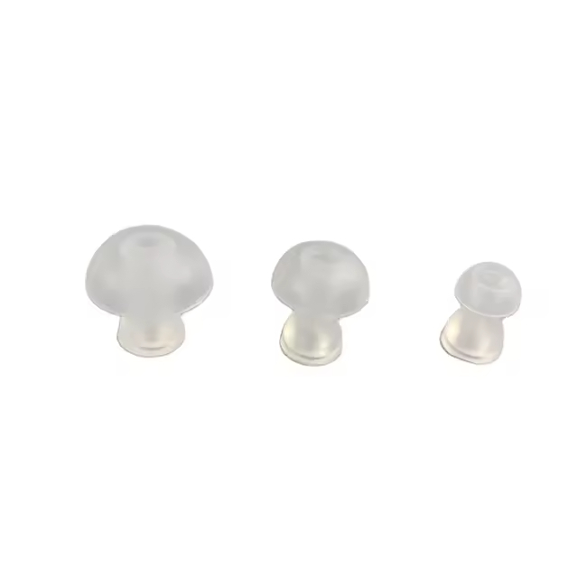 Audiphone Siemens Transparent PVC Eartip for BTE Hearing Aids Breathable Customized Logo 100pcs/pack Sizes S/M/L