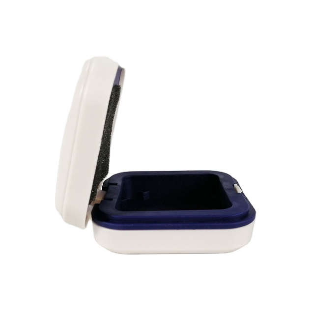 Wholesale Portable White Earphone Storage Box Case Container Easy Carrying Hearing Aid Accessory