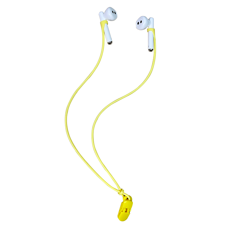 Colorful Silicone Anti Lost Neck Strap Clip String Rope Line Lanyard for Airpods Earphone