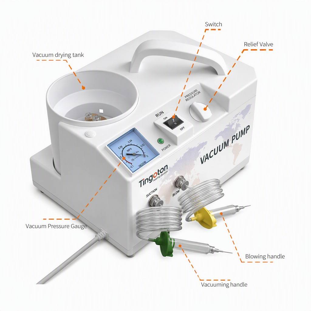 New Product Timing Function Hearing Aid Maintenance Machine Vacuum Pump Instrument for Cleaning Drying Ear & Hearing Products