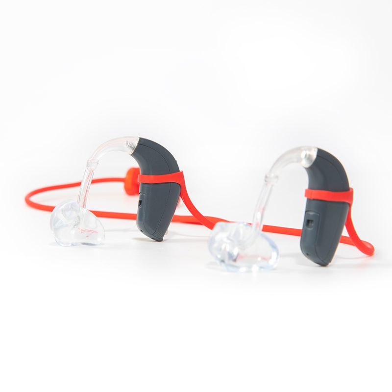OEM Service Coloful Silicone Breathable Customizable Length & Color Hearing Aid & Earphone Anti-lost Chain Clip Protector 5.9g