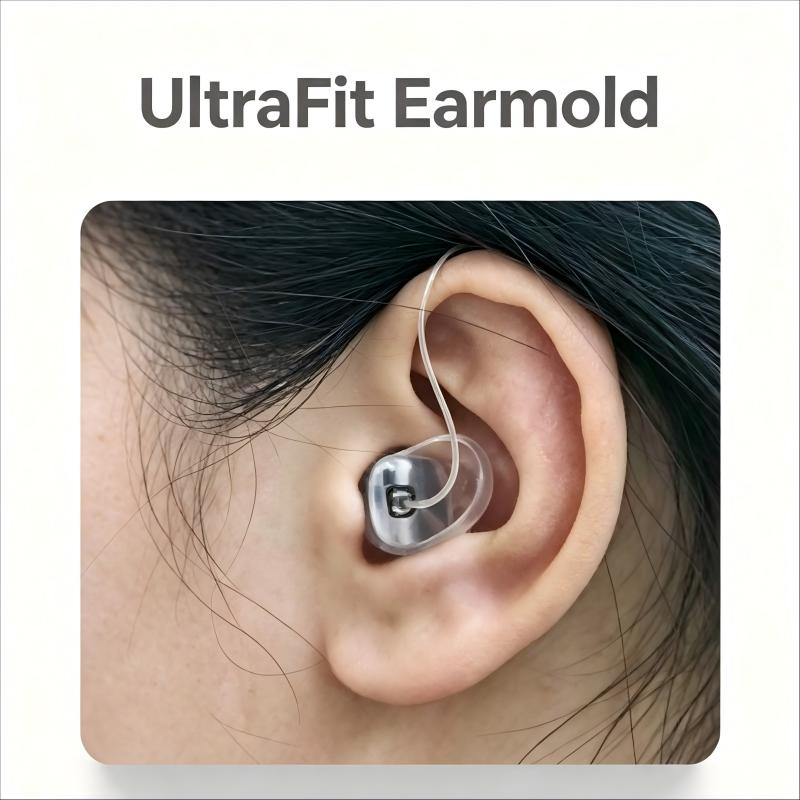 New Soft Optical Grade Liquid Silicone Anti-Slip Anti-Whistling Optimized Sound Nozzle Two Sizes UltraFit Pro RIC Headphone