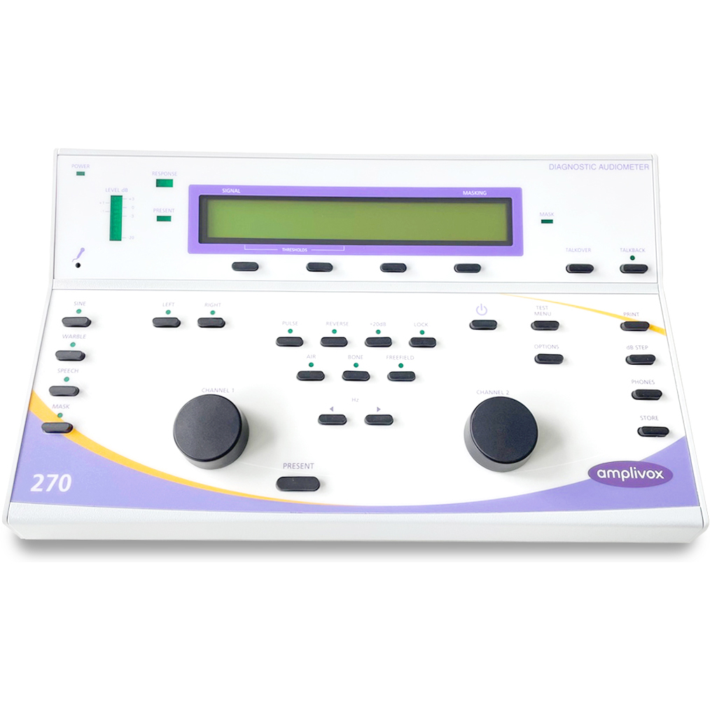 Digital Pure Tone Audiometer Model 270 with Air Bone Conduction High Accuracy <3dB Portable Clinical Use IEC Certified