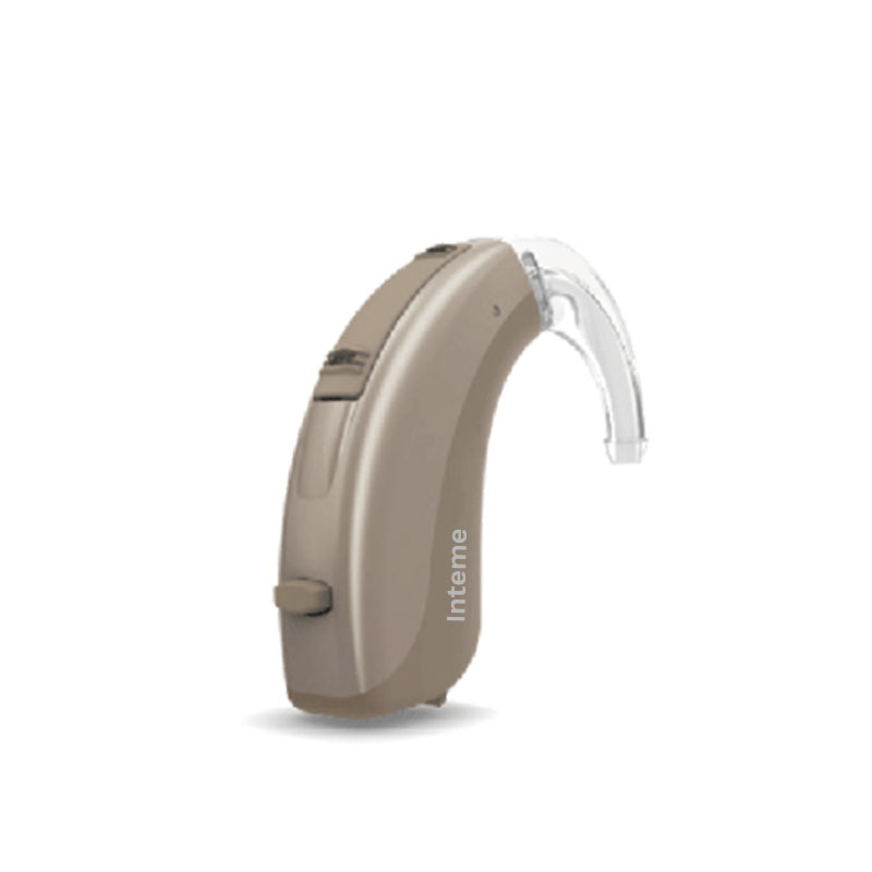 INTEME Low Cost Prices Mini Digital Wireless BTE Hearing Aid with iPhone & Android App for Mild to Moderate Hearing Loss
