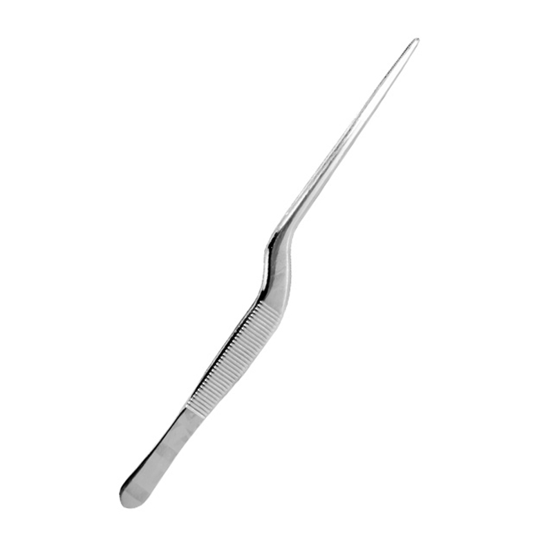 Ear Impression Taking Tool Bending Bayonet Shape Earwax Remover Stainless Steel Tweezers for Earphones Made in China