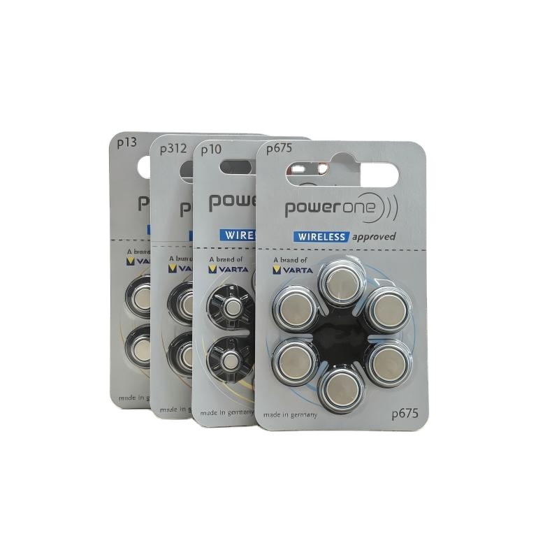 Professional Power One 1.45v A10 A13 A312 Zinc Air Button Cell Hearing Aid Battery 60 Cells/Box for Headphone Use