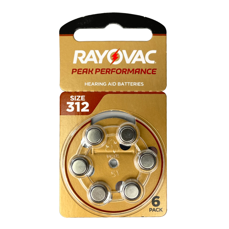 For RAYOVAC A312 Zinc Air Hearing Aid Battery Good Service for BTE ITE CIC Other Batteries