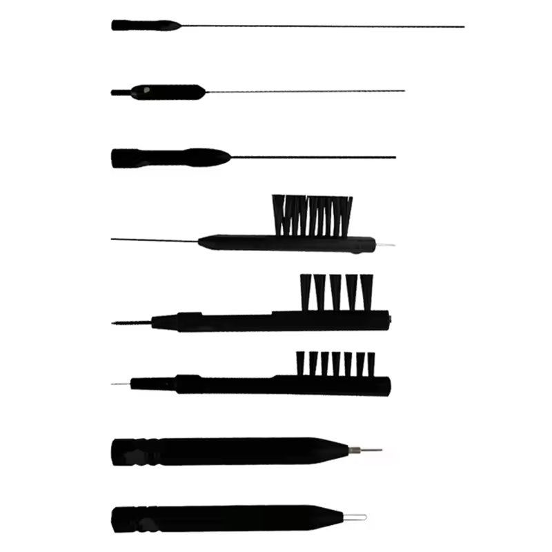 Tingoton High Quality Mini Tube ABS & Nylon Black Hearing Aid Cleaning Brush with Magnet Wax Loop for Earmold Care China
