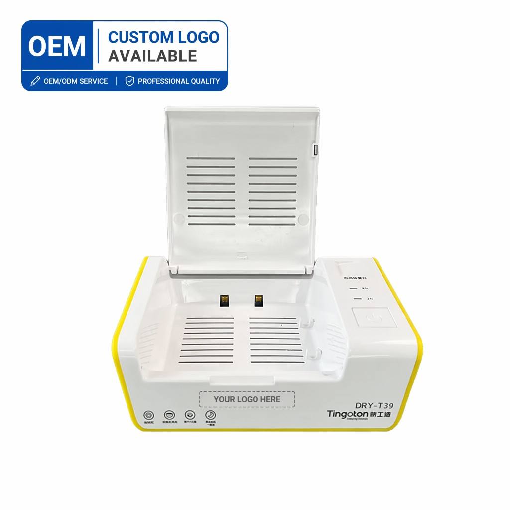 Tingoton T39 Yellow Electronic Hearing Aid Sanitizer Drying Box UV Dehumidifier Quick Dry Feature for Earphones Watches ABS