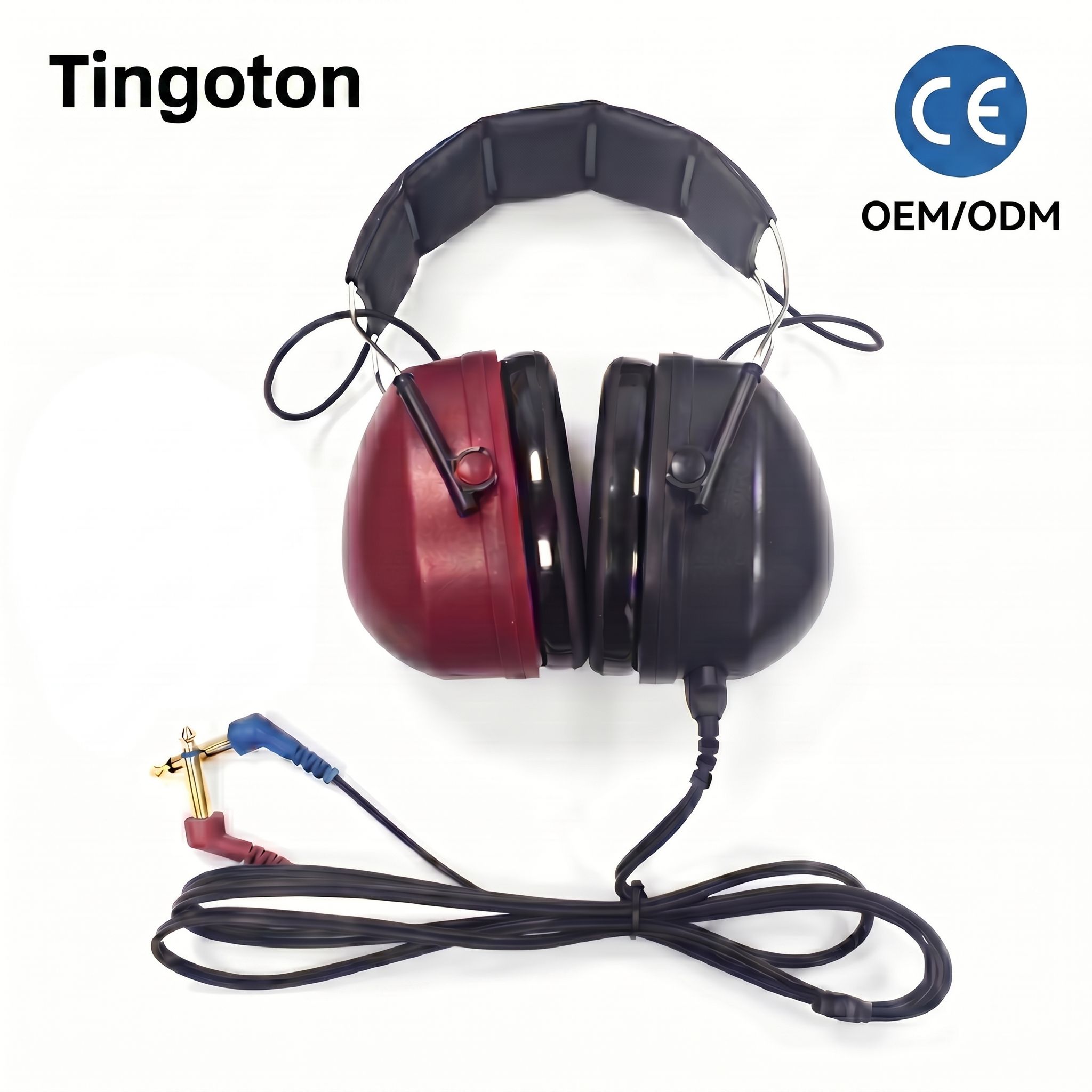 DD65V2 Adjustable Class II Soundproof Earmuffs with Listen Checking Function for Health Care Voice/Sound Test Center Use ABS PU