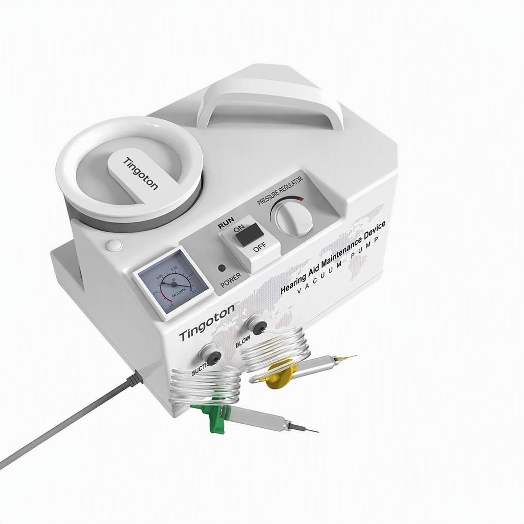 Tingoton White Timing Hearing Aid Cleaner Maintenance Machine with Efficient Vacuum Pump Instrument