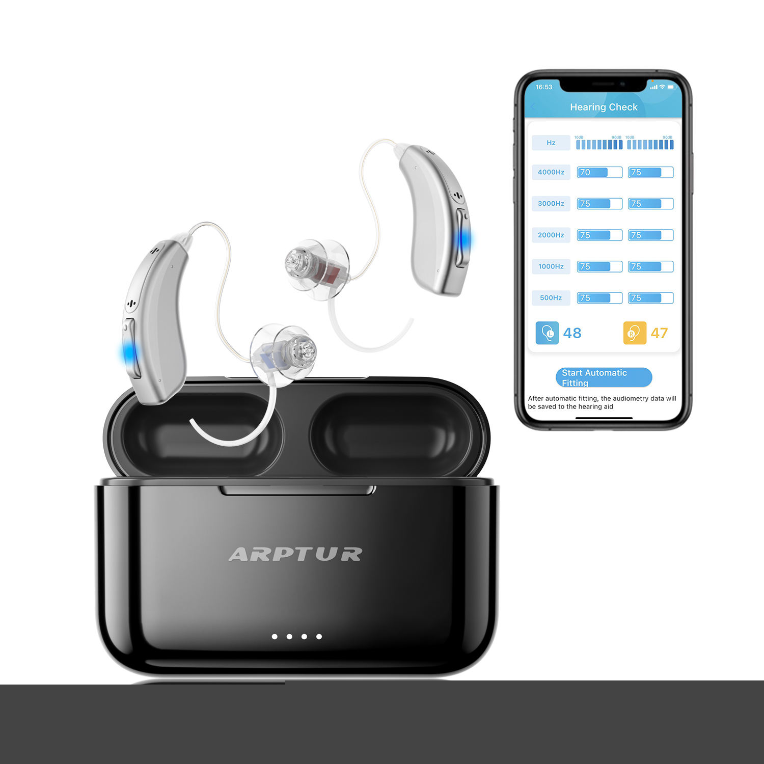 Factory Wholesale App Control Dual Microphone Professional Noise Reduction Digital Hearing Aids 16 Chargeable Mini Shape