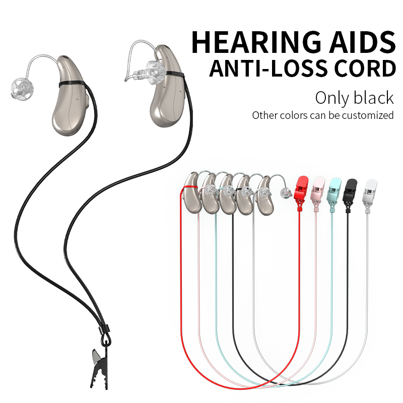 OEM Silicone Earphone Strap with Anti-Dropping & Hearing Aid Protector Clip Anti-Dropping Rope Lanyard