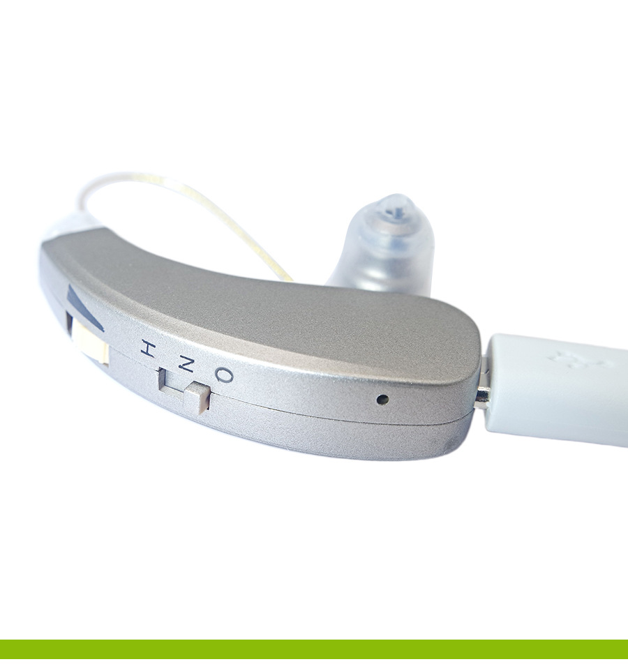 TINGOTON BTE Digital Rechargeable Hearing Aid Noise Reduction Comfortable Hanging Design for Severe Hearing Loss Deaf-China Made product detail