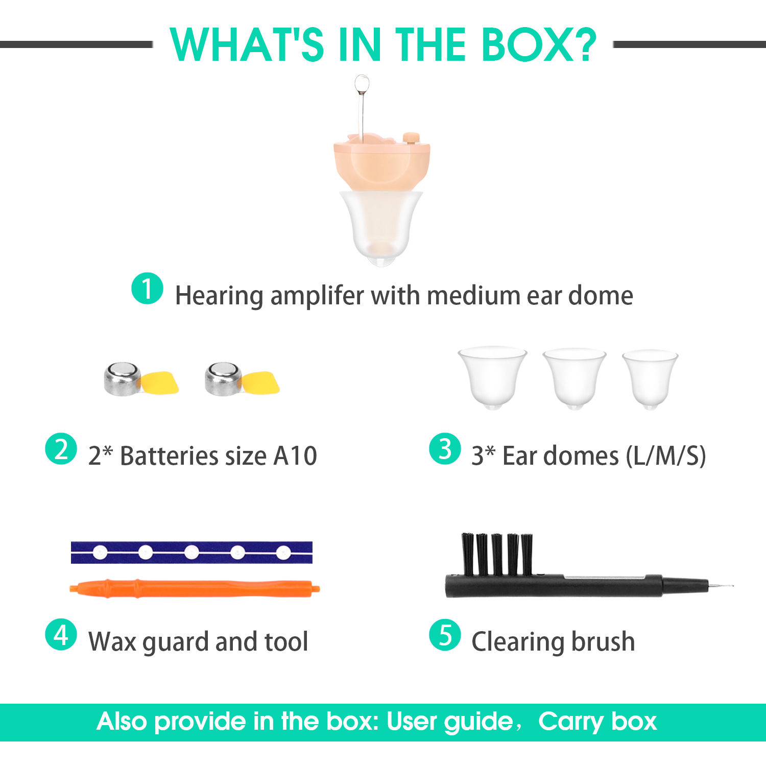 Good Price Invisible Mini Cic Digital Hearing Amplifier Hearing Aid with Packaging Box product detail