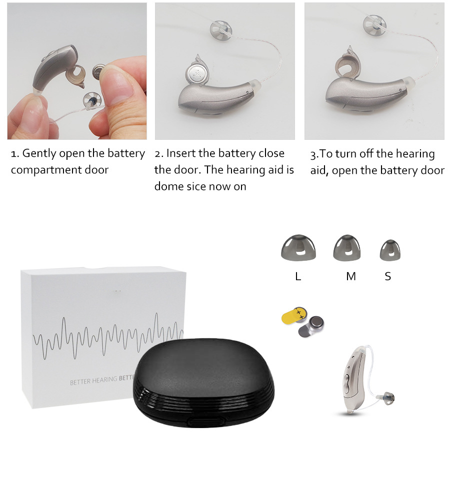 Cheap Digital TINGOTON GLS-WL2 RIC Hearing Aid for Severe Hearing Loss Deaf Adults 6 Channels Noise Reduction Feedback product detail
