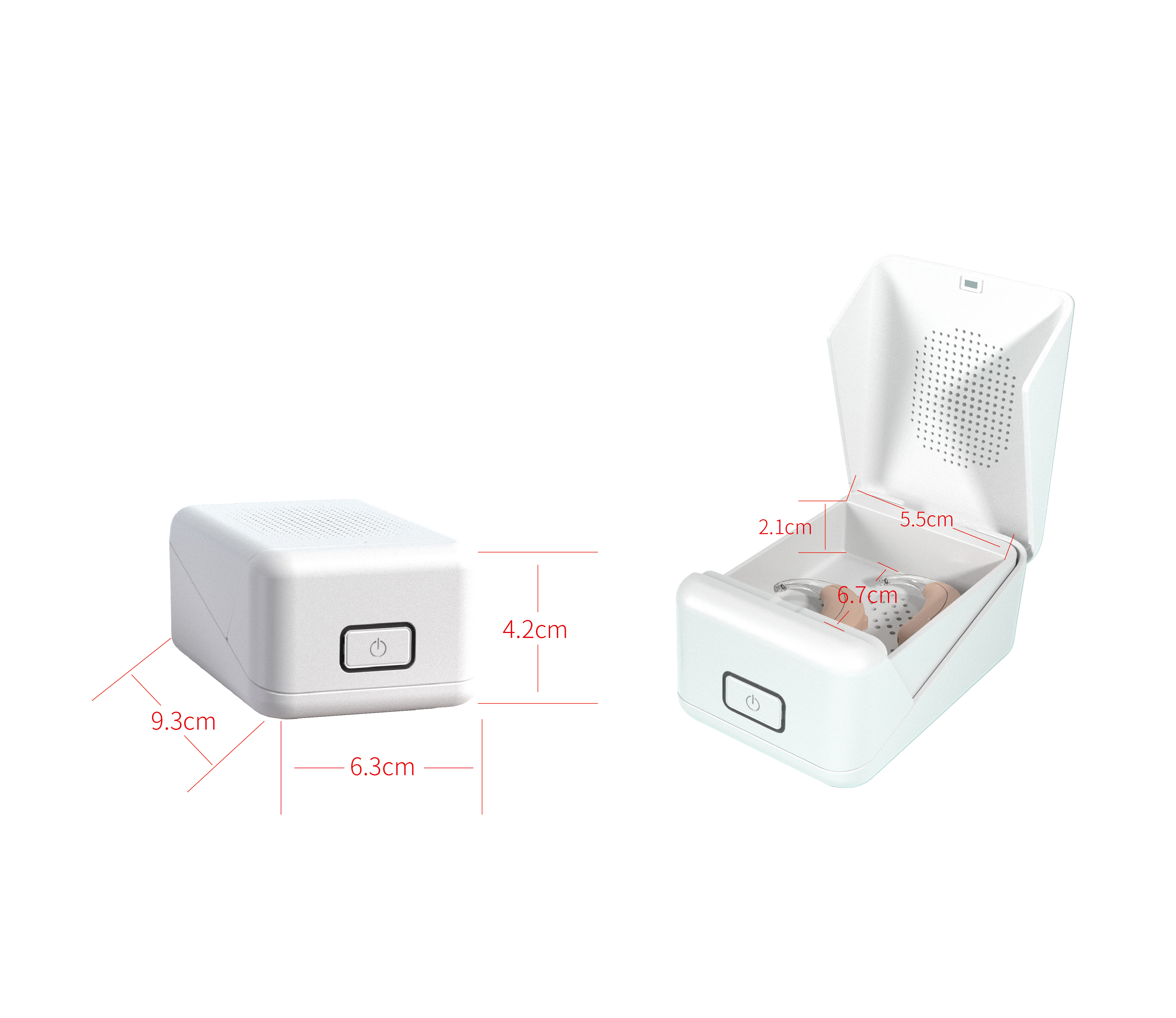 Hot Sale Tingoton Digital Hearing Aid Electronic Drying Box ABS Material Quick Dry 403 2H/8H BTE CIC ITC RIE Cochlea product detail