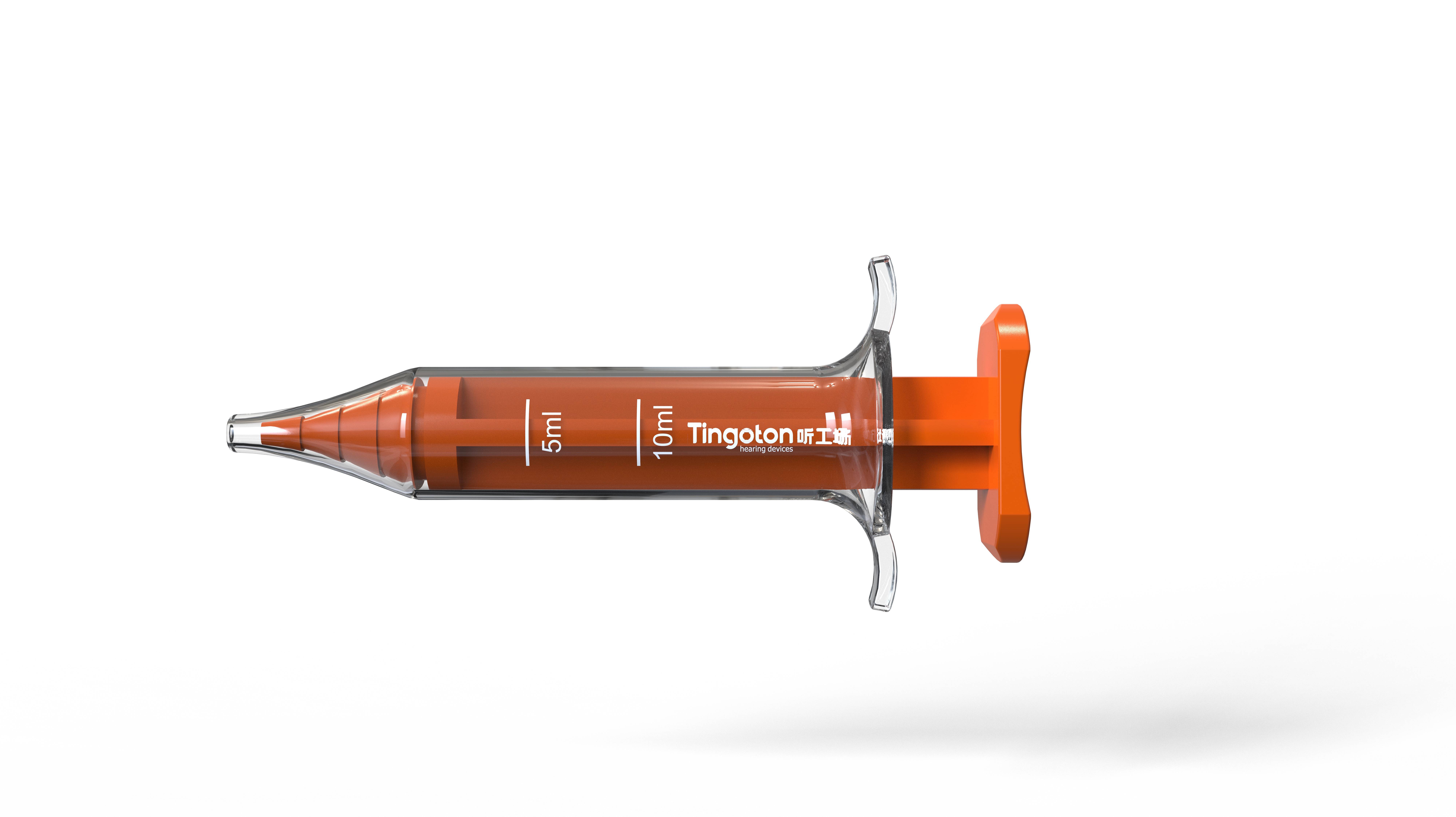 High Quality Eco-friendly PC Ear Mold Impression Syringe for Hearing Aid product detail