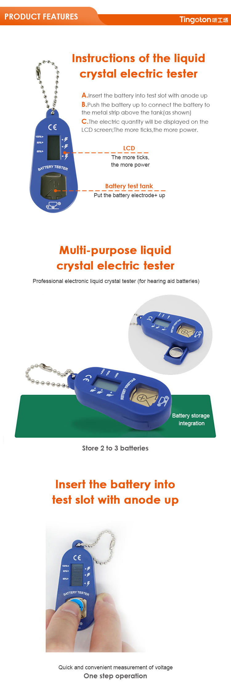 Factory Direct Wholesale Price Plastic Digital Hearing Aid Battery Tester Checker Ear & Hearing Product product detail