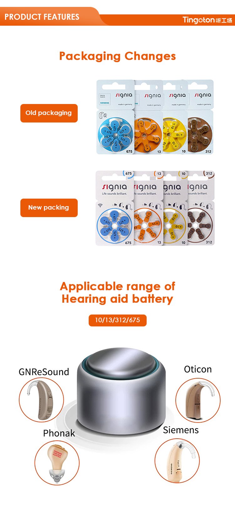 Trending Health Medical Ear Hearing Retone Hearing Pile Auditive 312 Signia A13 1.45V High Quality Hearing Aid Batteries Hearing product detail