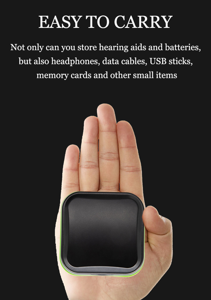 Wholesale Portable White Earphone Storage Box Case Container Easy Carrying Hearing Aid Accessory product detail