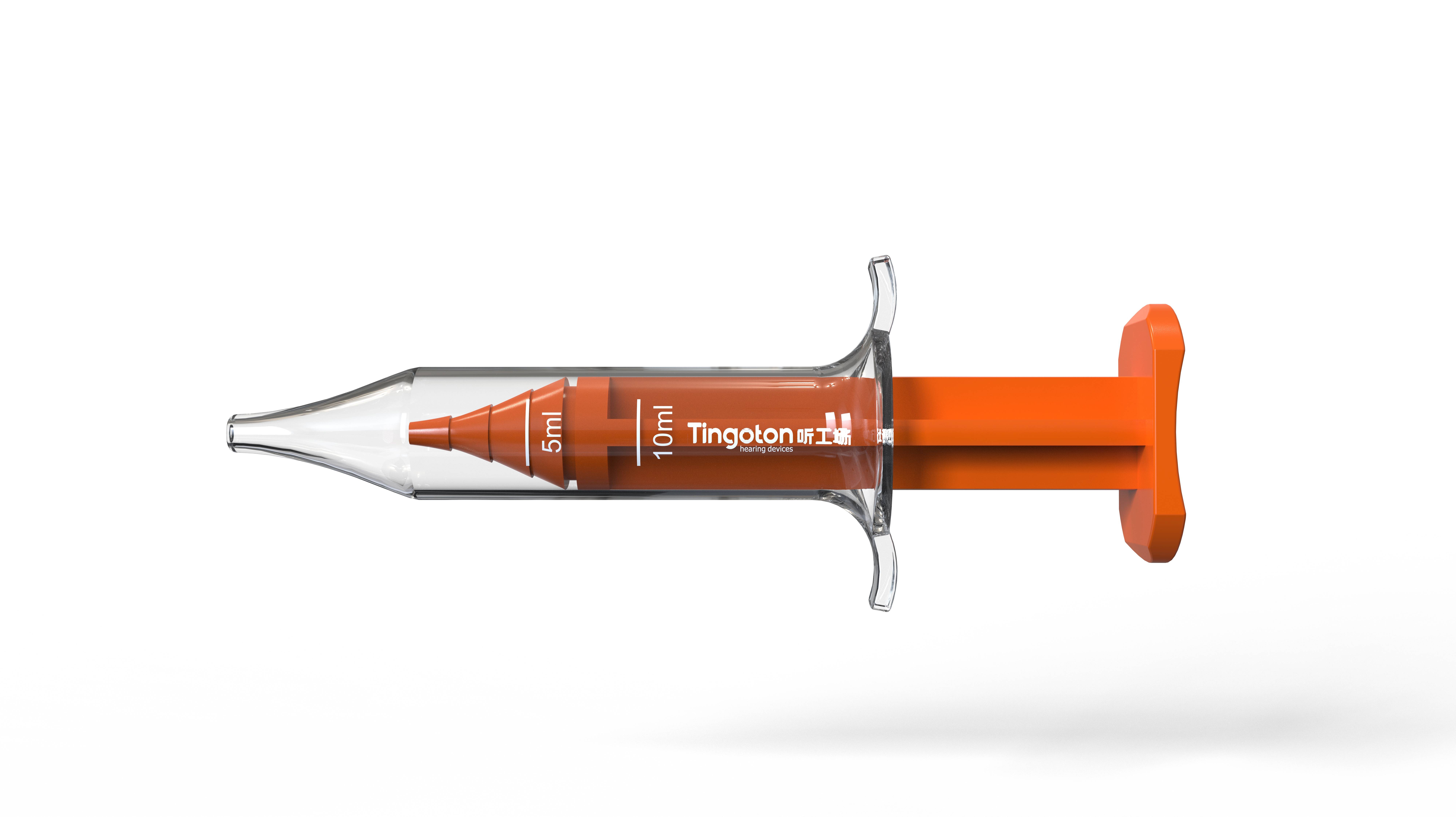 High Quality Eco-friendly PC Ear Mold Impression Syringe for Hearing Aid product detail