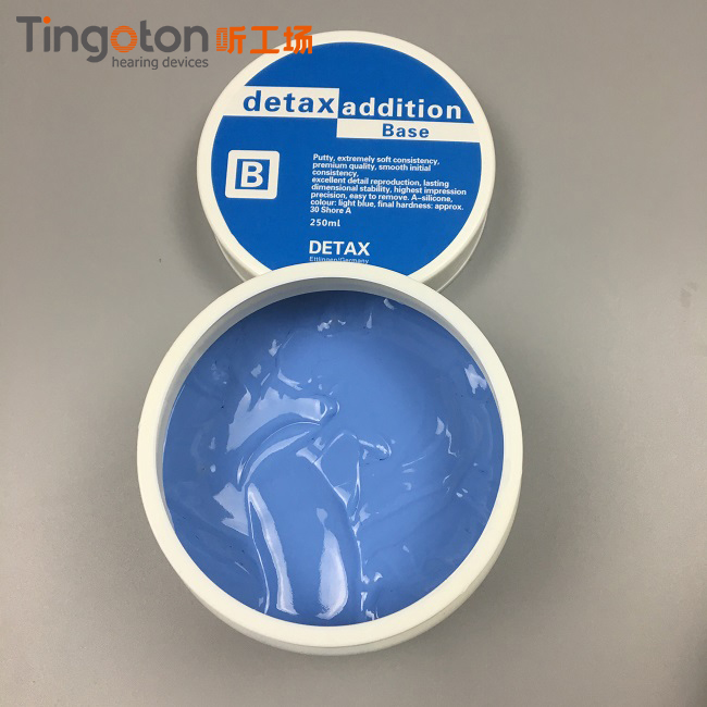 DETAX White and Blue Silicone Impression Material for Ear & Hearing Premium Quality Hearing Aid Ear Impression Material product detail