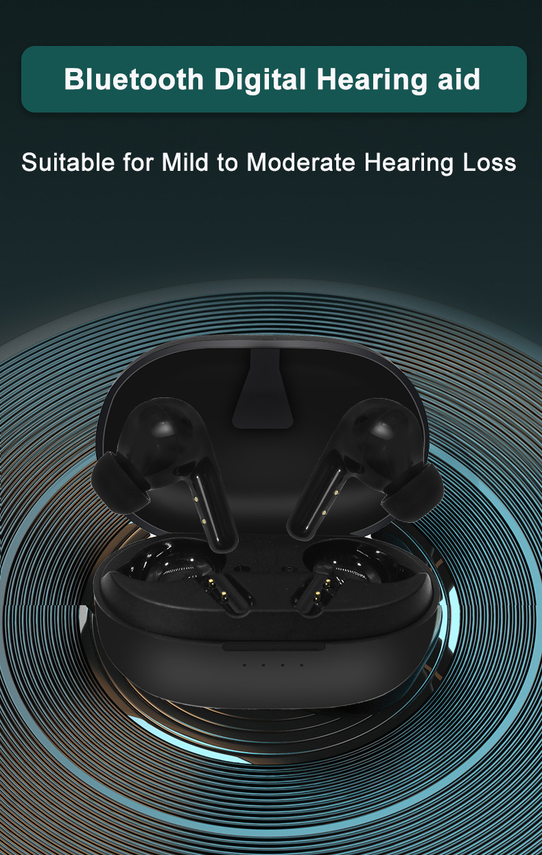 China Manufacture TINGOTON GLS-H012 Digital 12 Channel Rechargeable Invisible CIC Hearing Aids Sound Amplifier 16H Hearing product detail