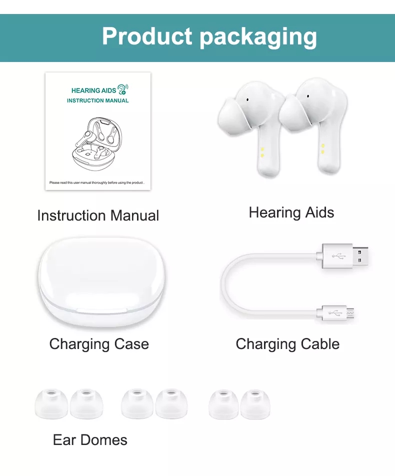 Hot Sale Rechargeable Touch Amplifier App Control 16 Hours Playtime Eco-Friendly Charging Station for Severe Hearing Headphone product detail