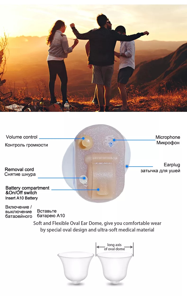 China Manufacture Good Price Mini Hearing Aids Hearing Amplifier CIC for Tinnitus product detail