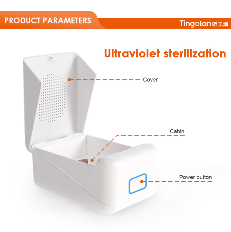 High Quality Two-Mode Electronic Dryer Dehumidifier with UV Light for Hearing Aids 403 Temperature Control 2H/8H Time Alarm product detail