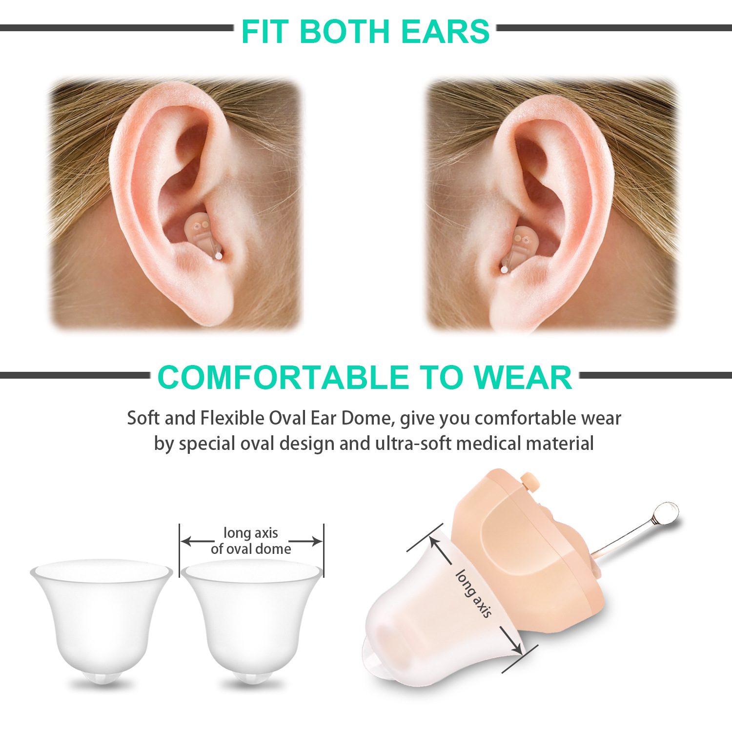 Good Price Invisible Mini Cic Digital Hearing Amplifier Hearing Aid with Packaging Box product detail