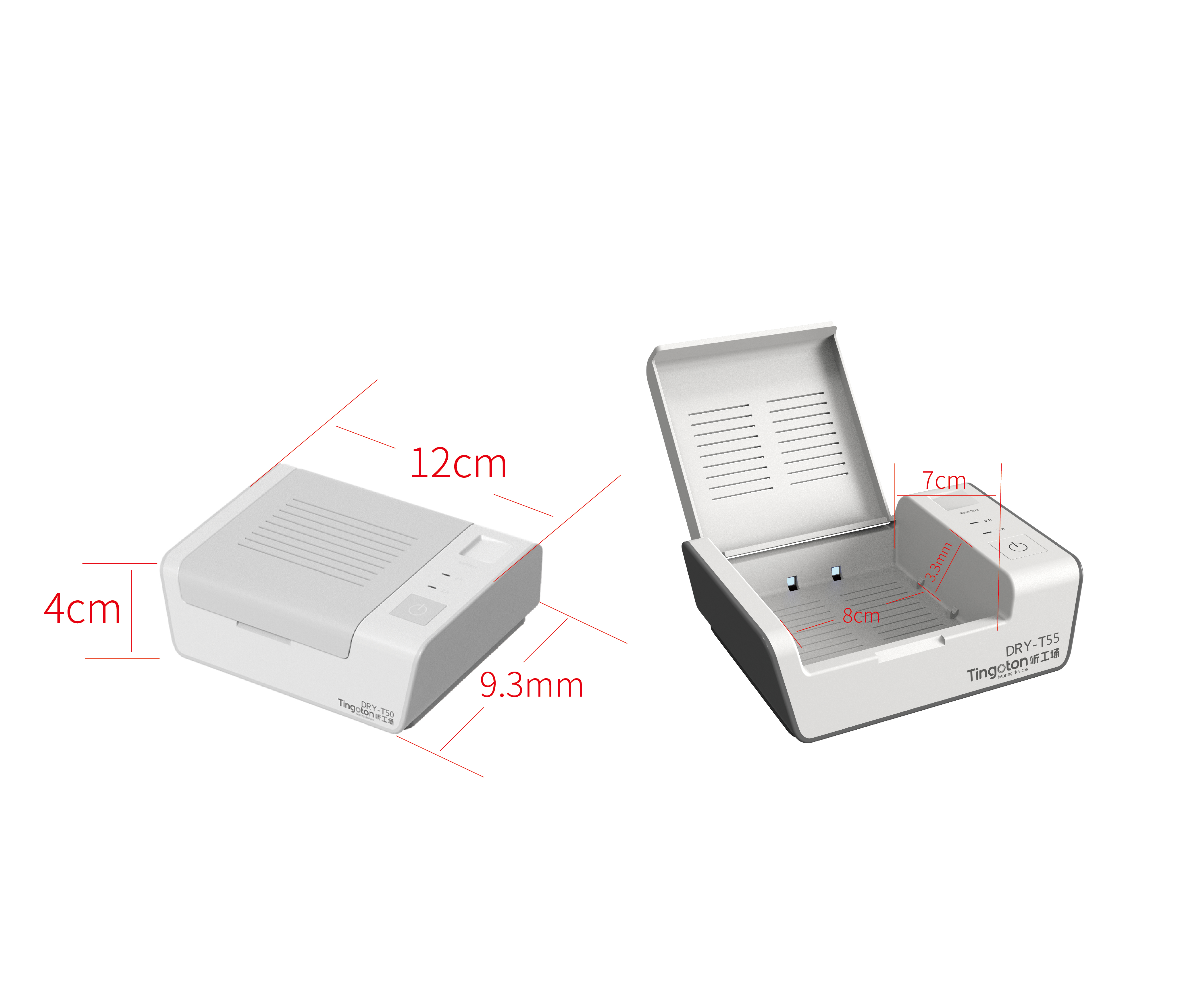 OEM/ODM Digital Electronic Hearing Aid Sanitizer Dry Box 16 Channels Dehumidifier Dryer ABS Material Quick Dry 2H/8H Timer 45 product detail