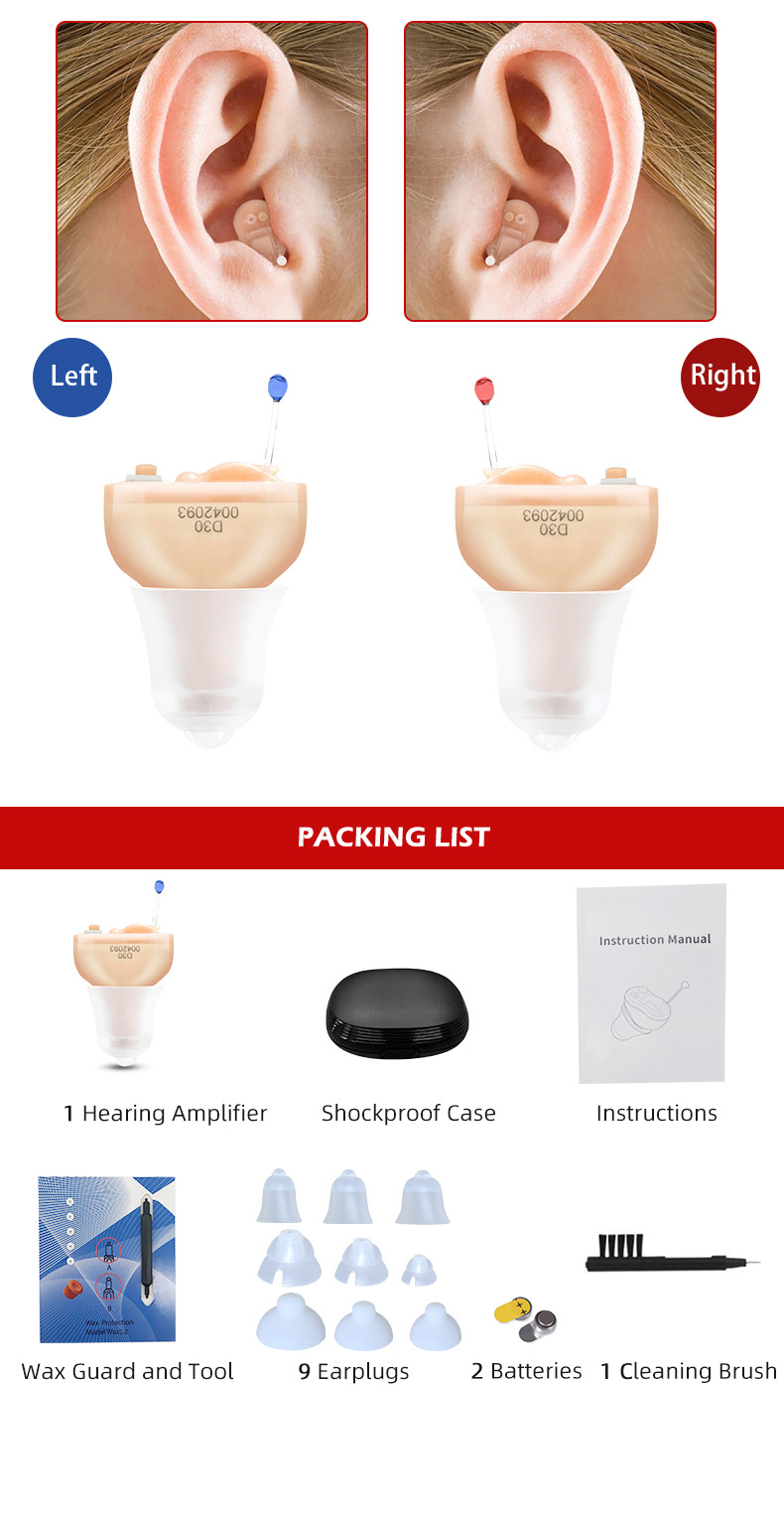 China Manufacture Good Price Mini Hearing Aids Hearing Amplifier CIC for Tinnitus product detail