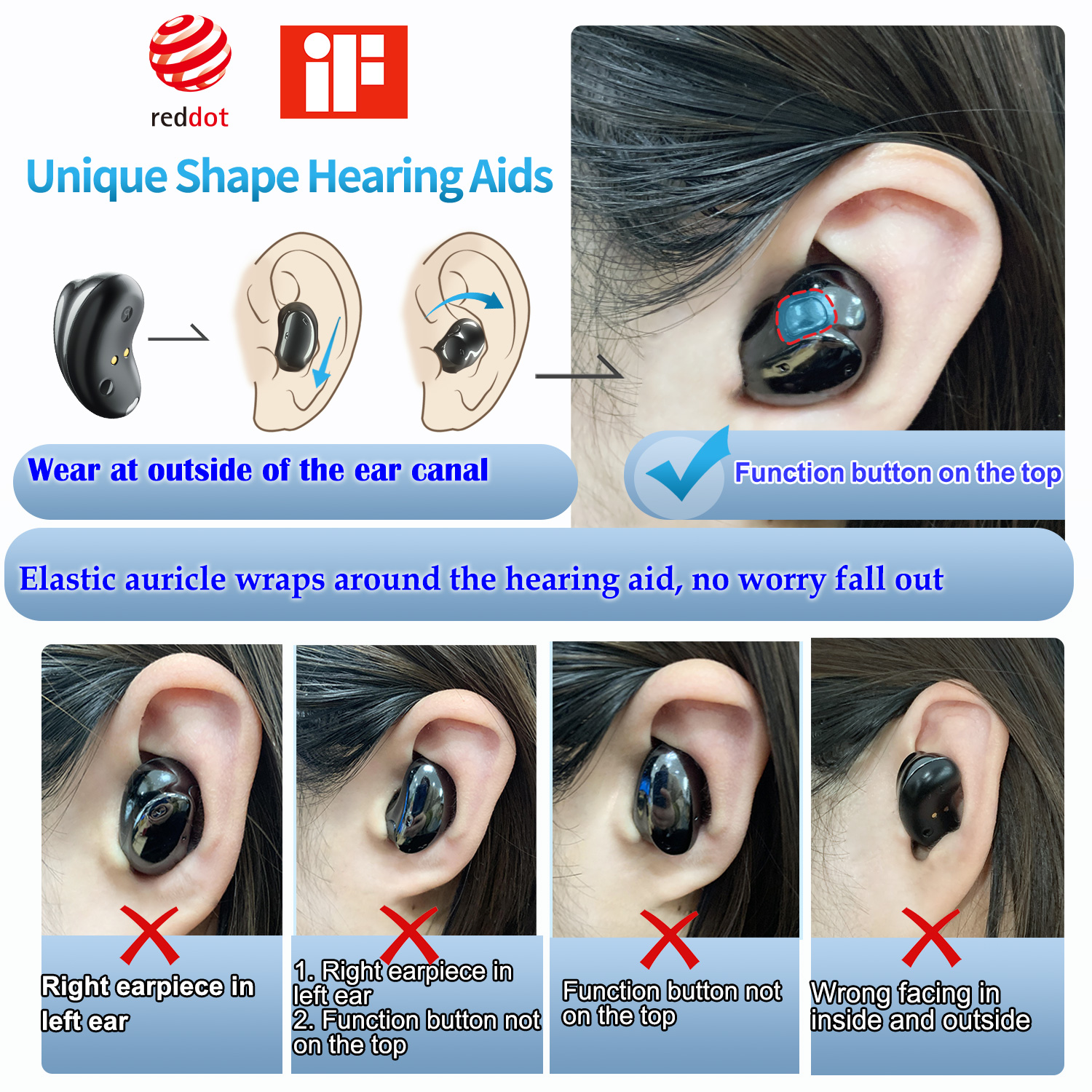 OEM Customizable for Bluetooth Rechargeable Mini Invisible Hearing Aids for Seniors BTE Noise Reduction 16 Channels Blue-Tooth product detail