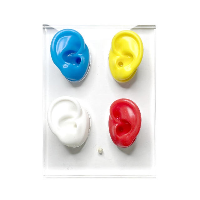 TINGOTON Acrylic Transparent High Quality Head Display Board Ear Mold Display Showing Stand 155x195x15mm product detail
