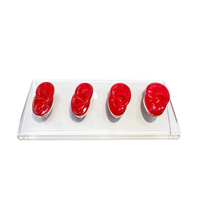 TINGOTON Acrylic Transparent High Quality Head Display Board Ear Mold Display Showing Stand 155x195x15mm product detail