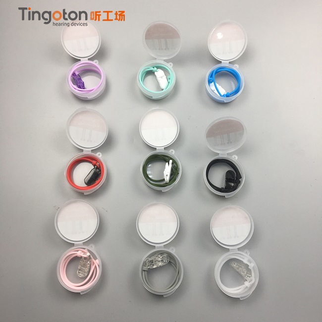 Tingoton Eco-Friendly BTE Hearing Aid Clip for Children Anti-Lost Falling 34.5cm Silicone Rope Lanyard Single/Dual Colorful product detail