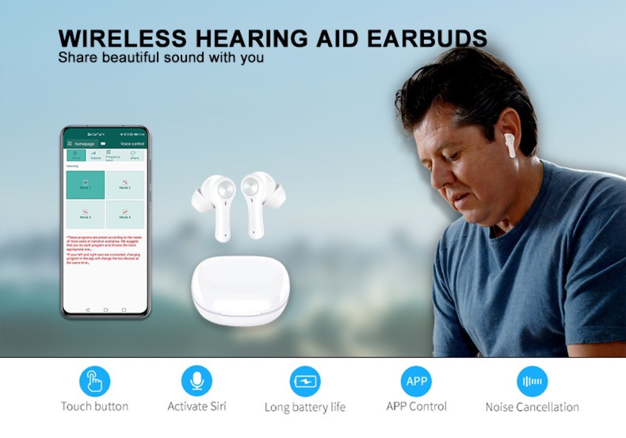 Hot Sale Rechargeable Touch Amplifier App Control 16 Hours Playtime Eco-Friendly Charging Station for Severe Hearing Headphone product detail