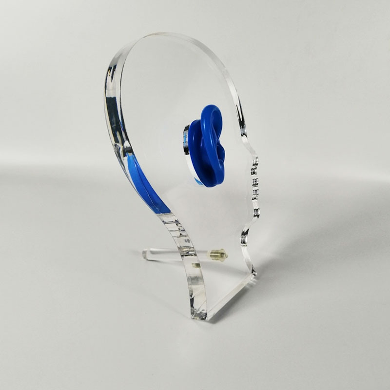 TINGOTON Acrylic Transparent High Quality Head Display Board Ear Mold Display Showing Stand 155x195x15mm product detail