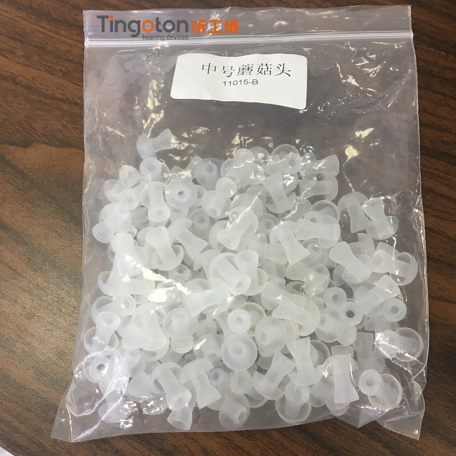 Wholesale High Quality Soft Silicone Breathable Mushroom BTE Hearing Aid Close Eartip Domes Earplug product detail