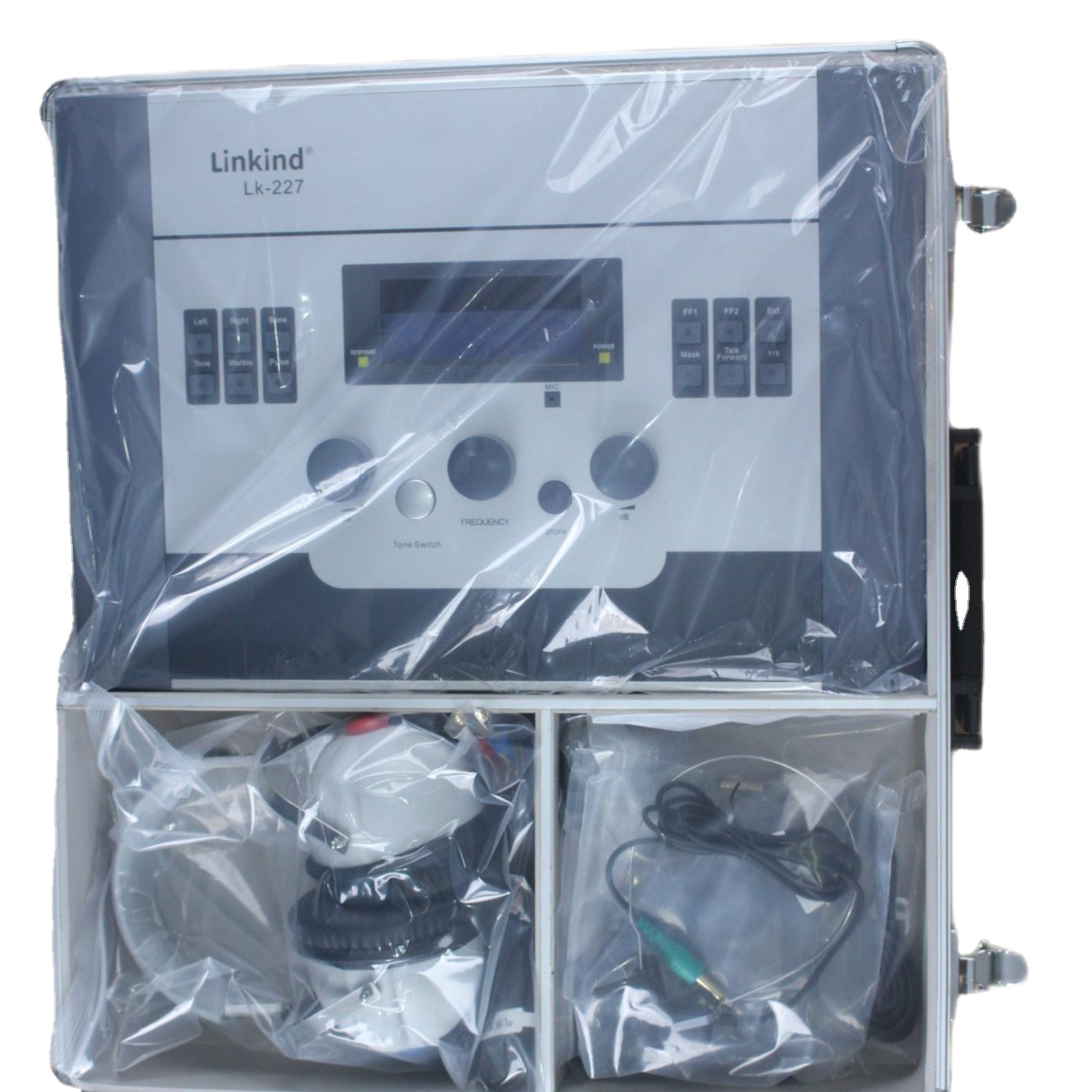 LK227 Tympanometer Electronic Medical Audiometer DC15V Blue Air Conduction Bone Conduction Free Sound Field Testing Masking product detail