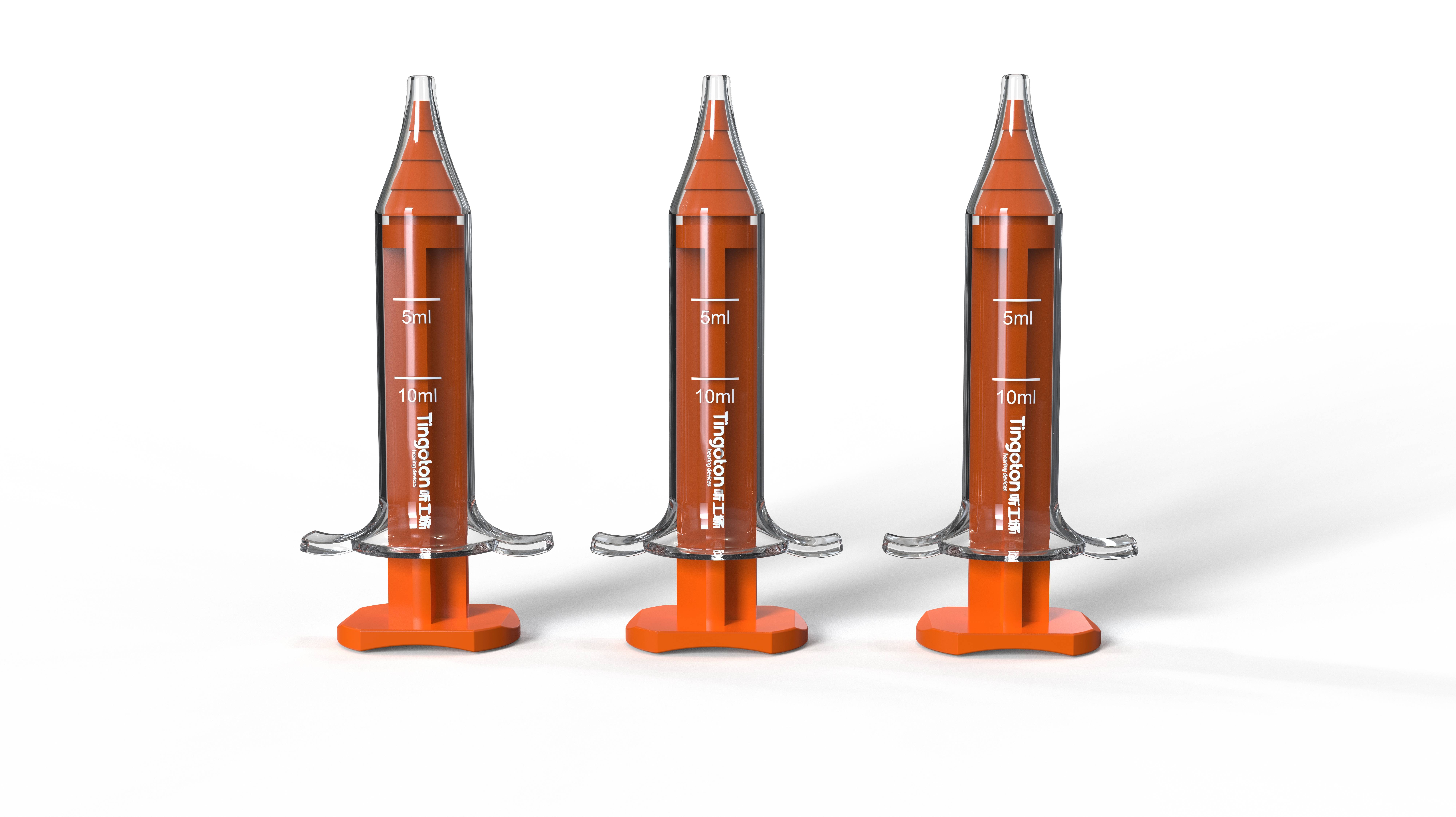 High Quality Eco-friendly PC Ear Mold Impression Syringe for Hearing Aid product detail