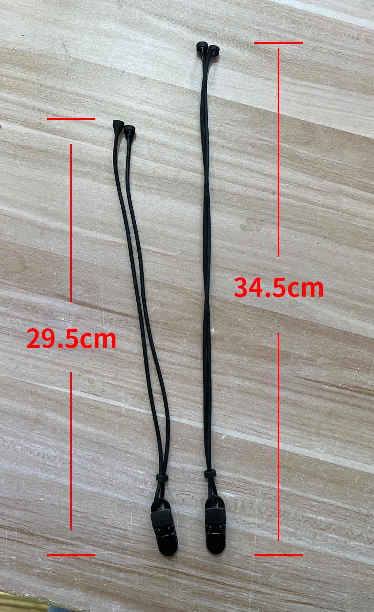 Tingoton Eco-Friendly BTE Hearing Aid Clip for Children Anti-Lost Falling 34.5cm Silicone Rope Lanyard Single/Dual Colorful product detail