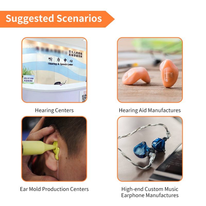 Tingoton Fast 360° Automated Ear Impression Scanner with LED Light 45s Scan & STL Export for Consumers product detail