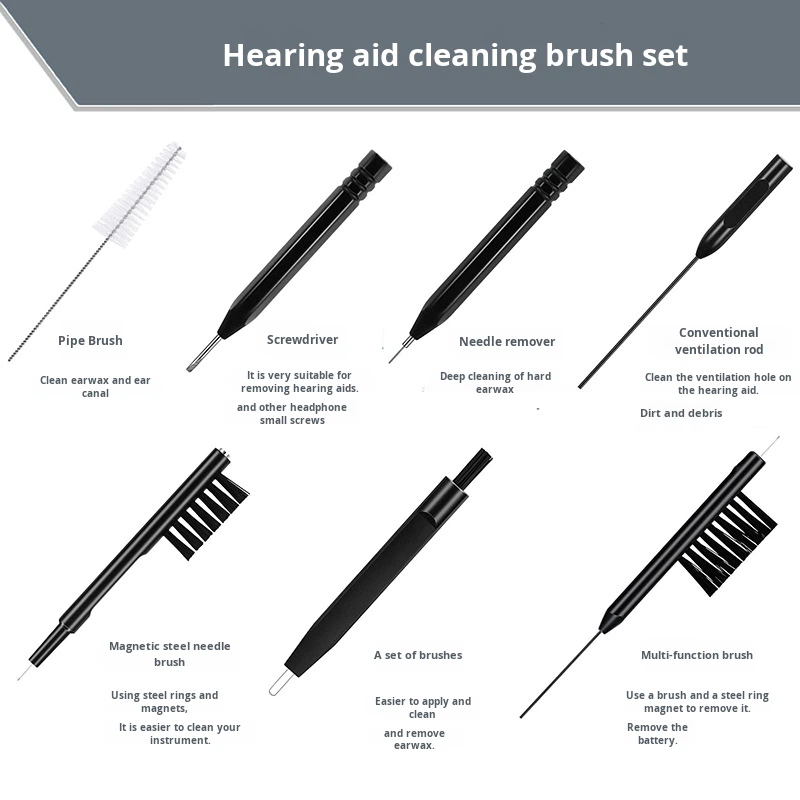 12pc Multifunctional Hearing Aid Accessories Cleaning Brush for Computer Keyboard and Earphone Cleaning product detail